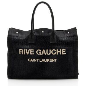 Saint Laurent Raffia Rive Gauche Tote